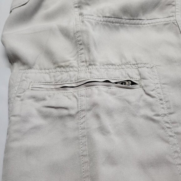 Nicole Miller Cargo Jogger Pants Womens Large Pull On Lyocell Cream - Picture 6 of 16